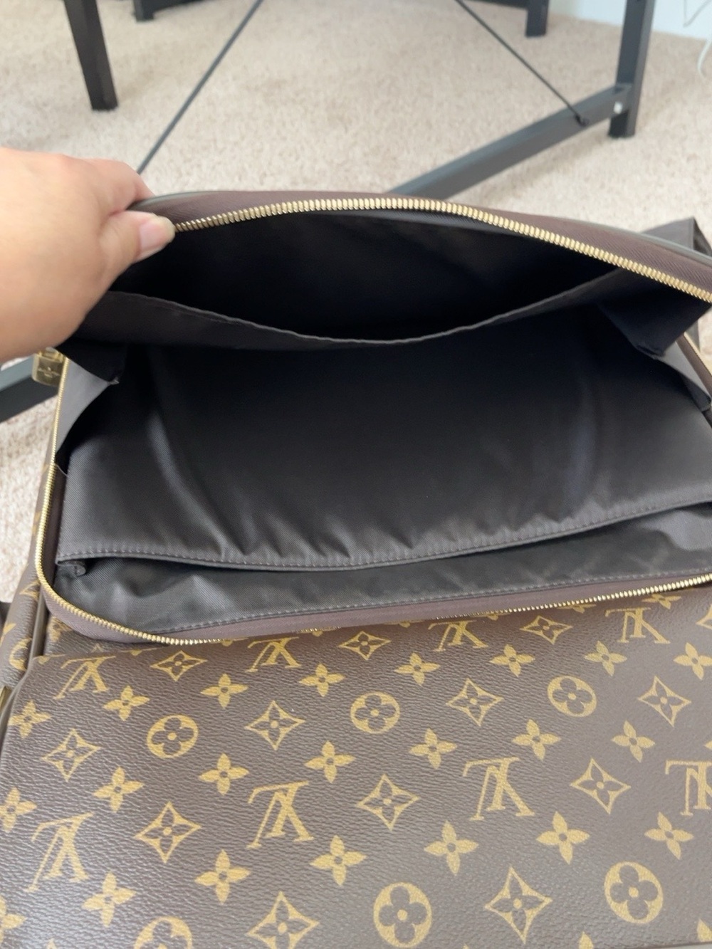 Louis Vuitton Monogram Canvas Backpack in Brown and Gold